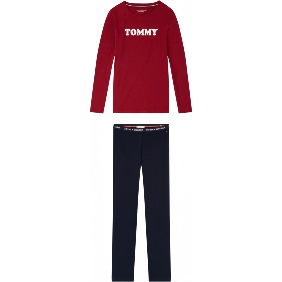 Pánske pyžamo UW0UW01929-0WG červenomodrá - Tommy Hilfiger
