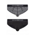 Pánske slipy 2PACK 111733 3F542 16844 čiernosivé s prúžkom - Emporio Armani