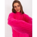 Dámske svetrové šaty AT SW 2367 1.35P Fluo ružová - FPrice