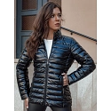 Pikowana kurtka przejściowa damska ze stójką BUSY BEE czarna FashionStreet TY4538