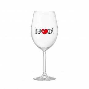 TY A JÁ - čirá sklenice na víno 350 ml TY A JÁ - čirá sklenice na víno 350 ml