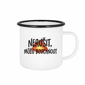 NERUŠIT, MŮŽU BOUCHNOUT. - bílý plecháček 350 ml NERUŠIT, MŮŽU BOUCHNOUT. - bílý plecháček 350 ml
