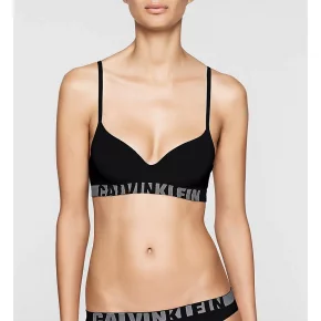 Podprsenka bez kostice QF1631E-001 čierna - Calvin Klein