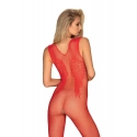 Horúce body N112 bodystocking red - Obsessive