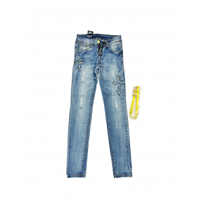 Dámske džínsové nohavice s nášivkami 8082.81 - FPrice