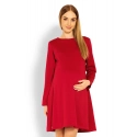 Dámske tehotenské šaty 1359 Červená - PeeKaBoo