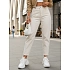 Jeansy damskie mom fit z wysokim stanem śmietankowe FashionStreet UY2860