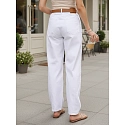 Jeansy damskie baggy z paskiem białe FashionStreet UY2930
