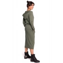 Dámske šaty B128 Khaki tmavo zelená - BEwear