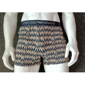 Pánske trenírky 112072 4R504 18855 hnedé so vzorom - Emporio Armani