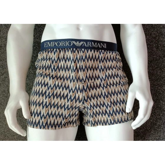 Pánske trenírky 112072 4R504 18855 hnedé so vzorom - Emporio Armani