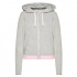 Mikina s kapucňou QS5667E šedo-ružová - Calvin Klein