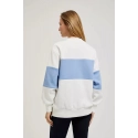 Dámska mikina BL-4309 Biela s modrou - Moodo