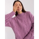 Dámske svetrové šaty AT SW 2367 1.35P Fialová - FPrice