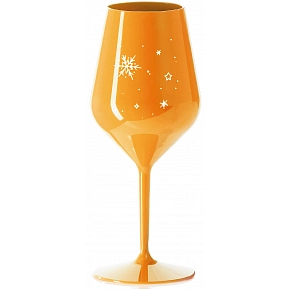 ZIMĚNKA - oranžová nerozbitná sklenice na víno 470 ml ZIMĚNKA - oranžová nerozbitná sklenice na víno 470 ml