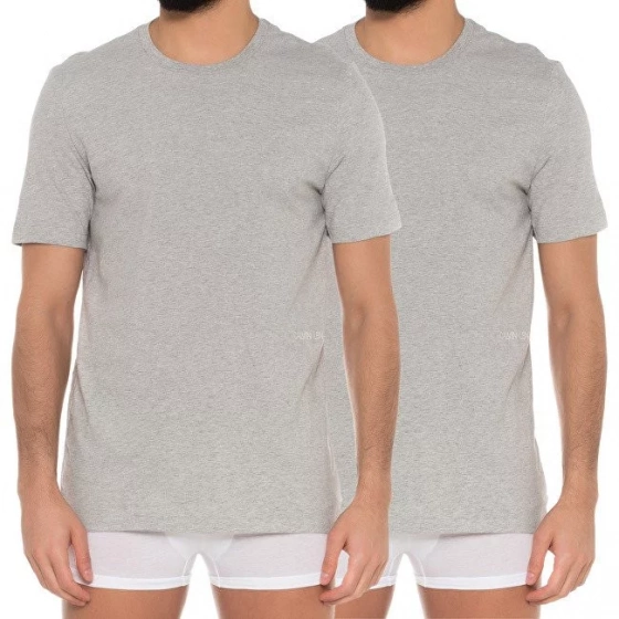 Pánske tričko 2 PACK - Heather NM1686A-080 - Calvin Klein