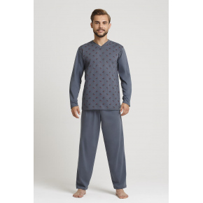 Pánske pyžamo 03 Sivá vzor - Gucio
