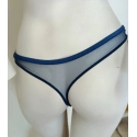 Dámske tangá 90601 petrolejovo modré so zlatou - Selmark