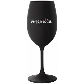 VÍNOPIČKA - čierny pohár na víno 350 ml