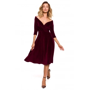 Dámske šaty M645 Maroon - Moe