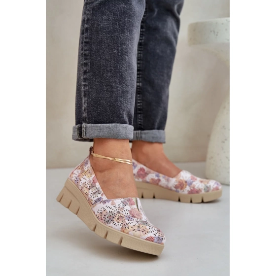 Dámské polobotky RMR23109D-7 Béžová mix - Jezzi