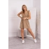 Šaty s volánikmi 9082 camel - Kesi