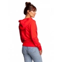Zavinovací sveter s kapucňou B246 čierny - BeWear