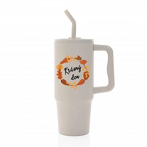 KRÁSNÝ DEN (PODZIM) - béžový cestovní termohrnek 900 ml  