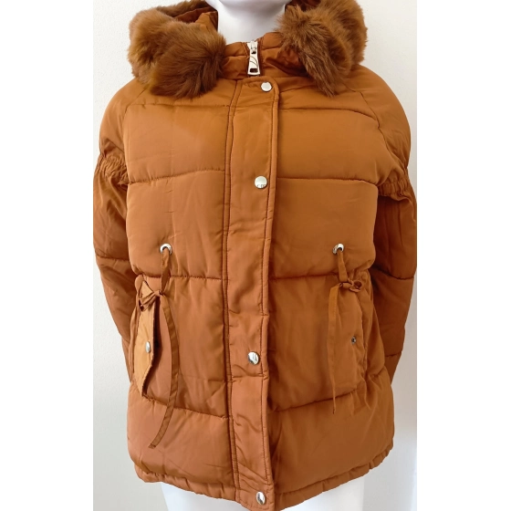 Dámska zimná bunda BX4195.57 piesková - FPrice