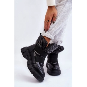 Dámske zateplené členkové SG-175B Čierna - Mix Feet