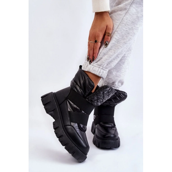 Dámske zateplené členkové SG-175B Čierna - Mix Feet