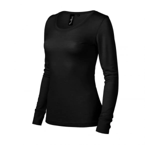 Dámske tričko s dlhým rukávom Premium Merino Rise MLI-16001 Čierna - Malfini