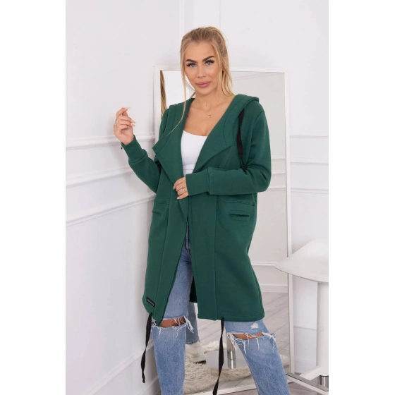Zateplená bunda s kapucňou 69413 tmavo zelená - Kesi