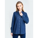Dámska košeľa s dlhým rukávom 145676 Dark Jeans-603 - Big Star