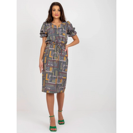 Dámske šaty LK SK 507468.75P Kaki mix - FPrice