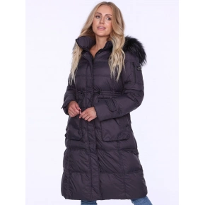 Dámsky kabát Coat BLH220027FXR tmavo šedý -. PERSO