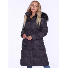Dámsky kabát Coat BLH220027FXR tmavo šedý -. PERSO