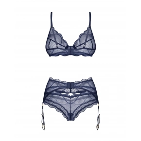Dámsky sexi set Nightly Blue 3-PCS SET tm. modrý - Obsessive