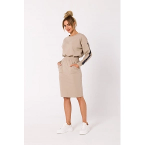 Dámska sukňa M728 béžová - Moe