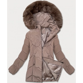 Dámska zimná bunda s kapucňou (B8300-48) béžová - S'west