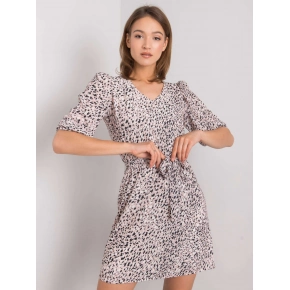 Dámske šaty LK SK 508079.47P Púder ružová vzor - Lakerta