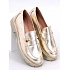 Kožené dámske mokasíny 28359 1736 zlaté - Ideal Shoes