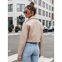 Kurtka damska skórzana BADEN beżowa FashionStreet TY4336