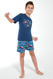 Chlapčenské pyžamo Young Boy 790/103 Route 66 modré-vzor - Cornette
