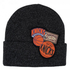 Pánska / junior čiapka New York NBA Logo HCFK4341 Tmavo šedá s čiernou vzor oranžová - Mitchell & Ness