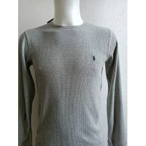 Pánske tričko dlhým rukávom 714687799003 šedé - Ralph Lauren