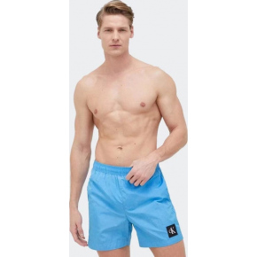 Pánske stredné plavecké šortky so sťahovacou šnúrkou KM0KM00819 CY0 sv. modrá - Calvin Klein