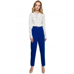 Klasické nohavice s opaskom S124 modré - Stylove