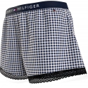 Dámske pyžamové šortky WOVEN SHORT PRINT UW0UW04944 02G tm. modro-biele - Tommy Hilfiger