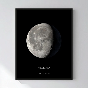 Personalizovaný magický fotoobraz v rámu - 40x50 - měsíční fáze